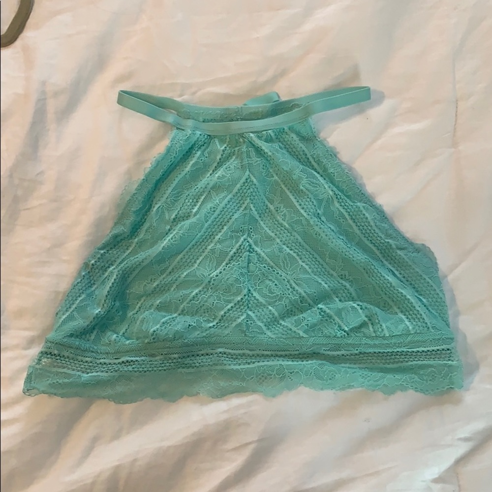 Aerie Turquoise Halter Top Bralette